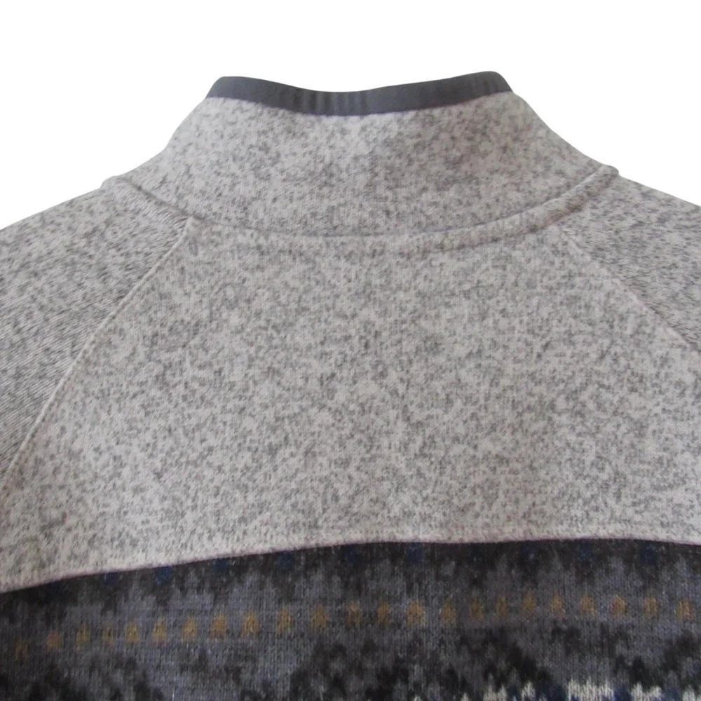 Koppen Mens Gray Quarter Zip Pullover Sweatshirt XL Fleece Warm Outdoors Winter